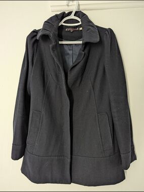 Women's Black Peacoat